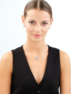 Naszyjnik srebrny z cyrkoniami