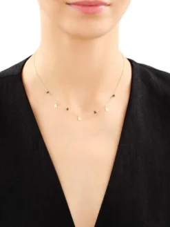 Naszyjnik srebrny z cyrkoniami - serca