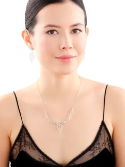 Naszyjnik srebrny z cyrkoniami