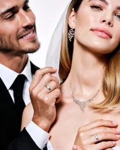 Naszyjnik srebrny z cyrkoniami