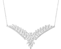 Naszyjnik srebrny z cyrkoniami