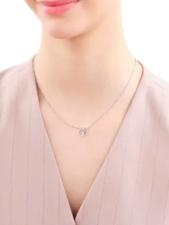 Naszyjnik srebrny z cyrkoniami - drzewko