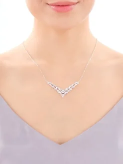 Naszyjnik srebrny z cyrkoniami