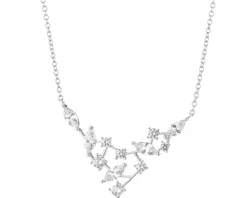 Naszyjnik srebrny z cyrkoniami