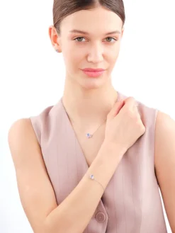 Naszyjnik srebrny z cyrkoniami