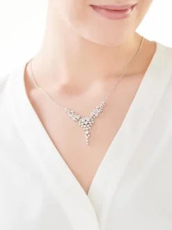 Naszyjnik srebrny z cyrkoniami