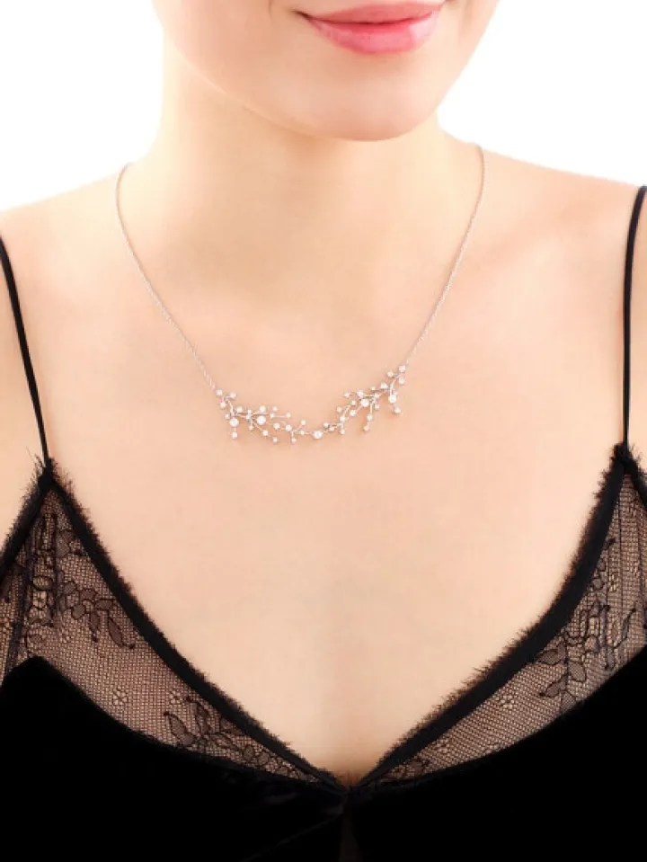 Naszyjnik srebrny z cyrkoniami