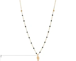 Naszyjnik srebrny z emalią - skrzydło