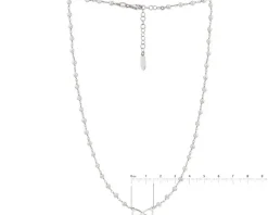 Naszyjnik srebrny z masą perłową - nieskończoność