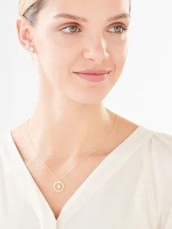 Naszyjnik srebrny z perłą - koło