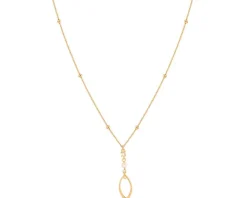 Naszyjnik srebrny z perłą i cyrkonią