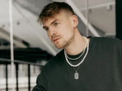 Naszyjnik srebrny z perłami