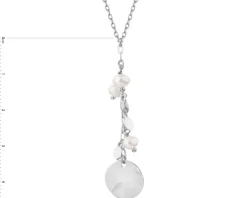 Naszyjnik srebrny z perłami - koło