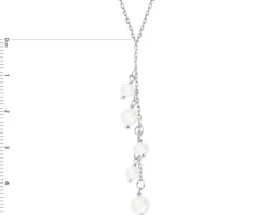 Naszyjnik srebrny z perłami