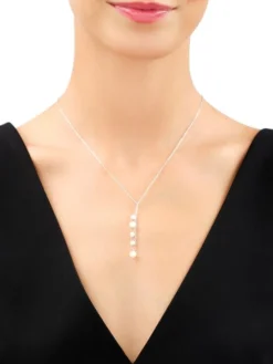 Naszyjnik srebrny z perłami