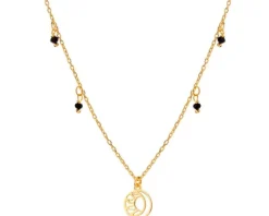 Naszyjnik srebrny ze szkłem - Księżyc, Słońce