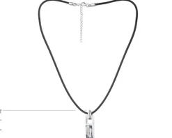 Naszyjnik srebrny ze szkłem