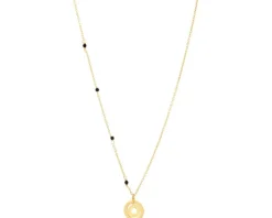 Naszyjnik srebrny ze szlifowanym szkłem