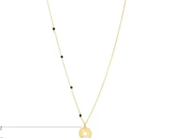 Naszyjnik srebrny ze szlifowanym szkłem