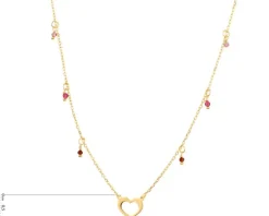 Naszyjnik srebrny ze szlifowanym szkłem - serce