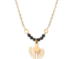 Naszyjnik srebrny ze szlifowanym szkłem