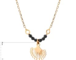 Naszyjnik srebrny ze szlifowanym szkłem