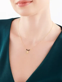 Naszyjnik srebrny ze szlifowanym szkłem