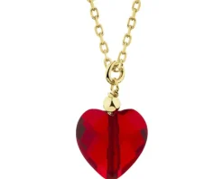 Naszyjnik srebrny ze szlifowanym szkłem - serce