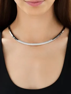 Naszyjnik z białego złota z brylantami - 2,51 ct - próba 585