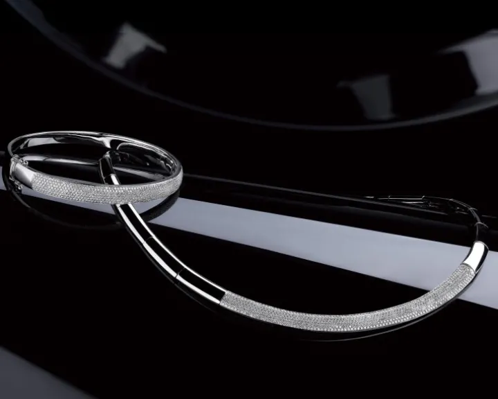 Naszyjnik z białego złota z brylantami - 2,51 ct - próba 585