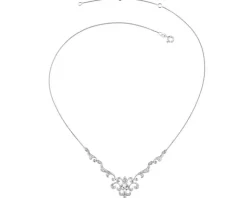 Naszyjnik z białego złota z brylantami - 0,45 ct - próba 585