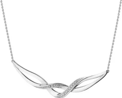 Naszyjnik z białego złota z brylantami - 0,17 ct - próba 585