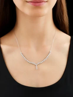 Naszyjnik z białego złota z brylantami - 2,00 ct - próba 585