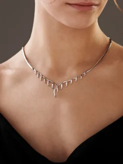 Naszyjnik z białego złota z brylantami - 0,27 ct - próba 585