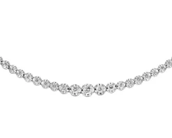 Naszyjnik z białego złota z brylantami - 43 cm, - 3,00 ct - próba 750