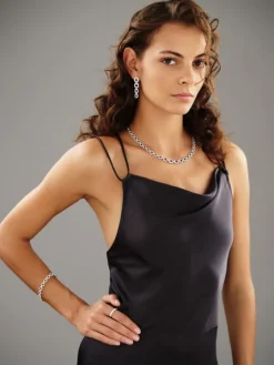 Naszyjnik z białego złota z brylantami - 3,02 ct - próba 585