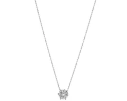 Naszyjnik z białego złota z brylantami - 0,22 ct - próba 585