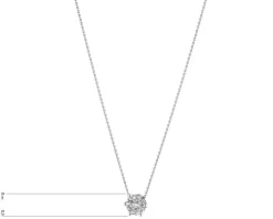 Naszyjnik z białego złota z brylantami - 0,22 ct - próba 585
