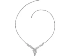 Naszyjnik z białego złota z brylantami - 2,67 ct - próba 750