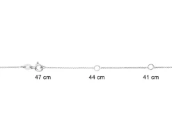 Naszyjnik z białego złota z diamentami - 0,25 ct - próba 585