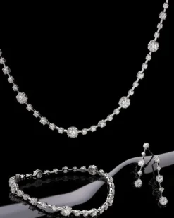 Naszyjnik z białego złota z brylantami - 42 cm - 5,00 ct - próba 750