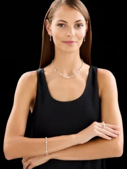 Naszyjnik z białego złota z brylantami - 42 cm - 5,00 ct - próba 750