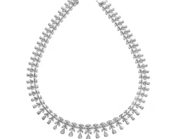 Naszyjnik z białego złota z diamentami - 28,07 ct - próba 750