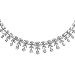 Naszyjnik z białego złota z diamentami - 28,07 ct - próba 750