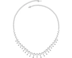 Naszyjnik z białego złota z brylantami - 4,79 ct - próba 750