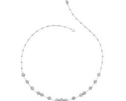 Naszyjnik z białego złota z brylantami - 43 cm - 2,00 ct - próba 585