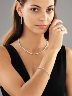 Naszyjnik z białego złota z brylantami - 43 cm - 2,00 ct - próba 750