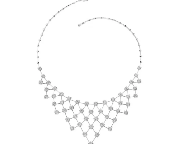 Naszyjnik z białego złota z brylantami - 5,00 ct - próba 750