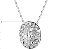 Naszyjnik z białego złota z diamentami - VS2/H - 1,27 ct - próba 750