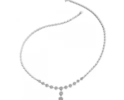 Naszyjnik z białego złota z brylantami - 1,91 ct - próba 585